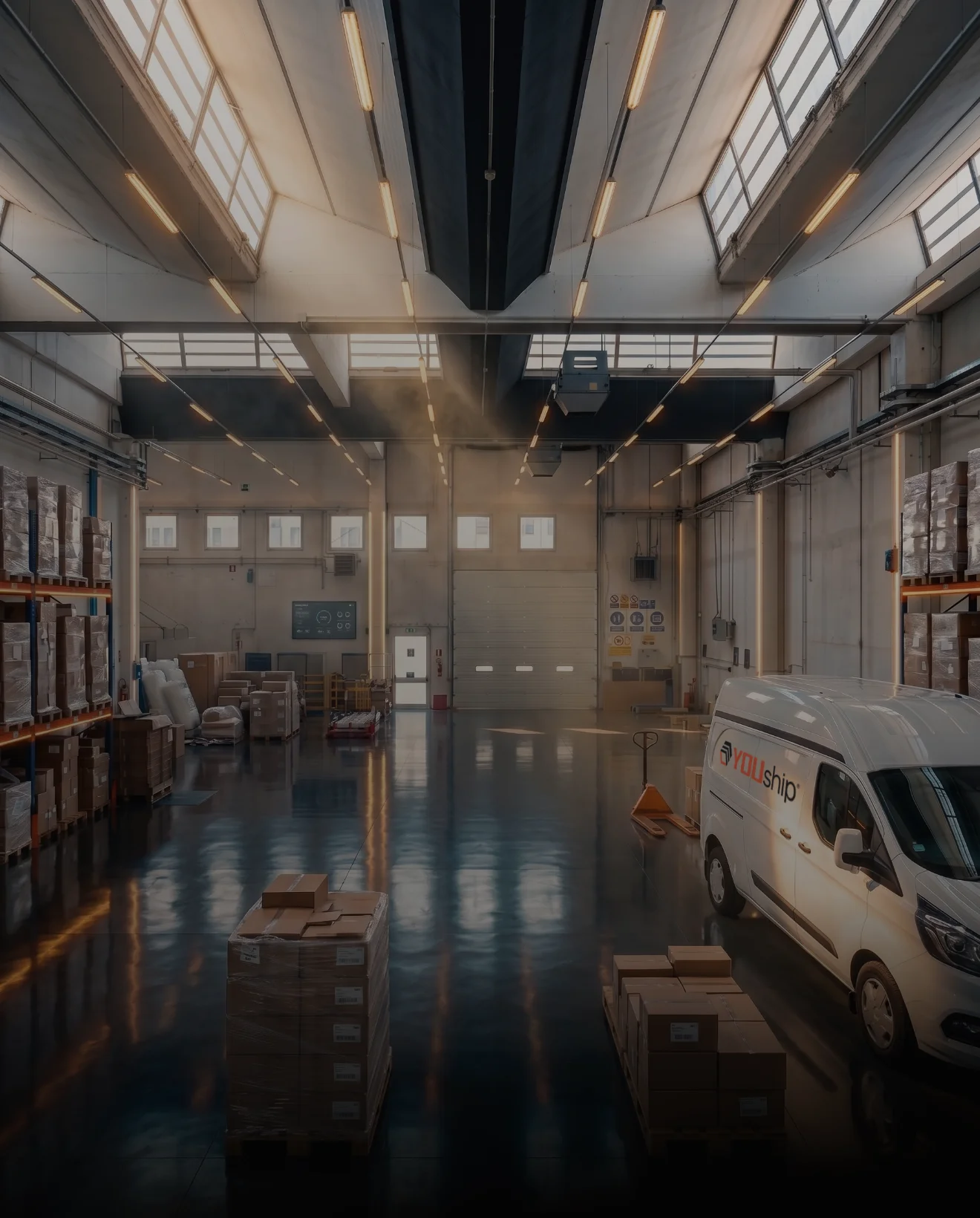 Magazzino YOUship a Parma — area di stoccaggio, preparazione e consegne